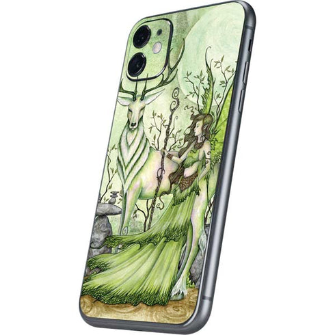 Amy Brown Guardian Fairy and Stag iPhone 11 Skin